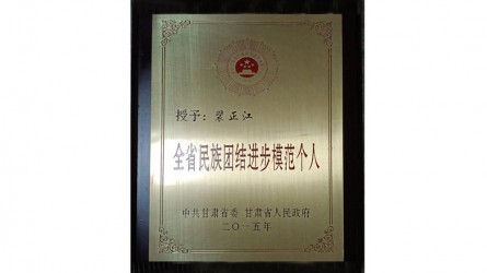 全省民族團結進步模範個(gè)人(rén)